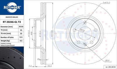 RT20246GLT3 ROTINGER Тормозной диск