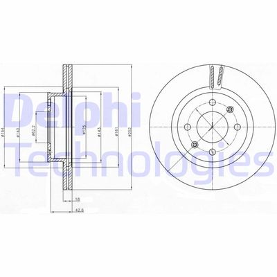 BG4295 DELPHI Тормозной диск