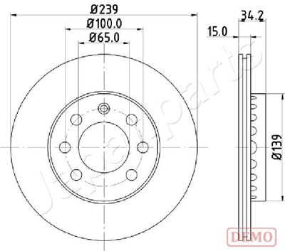 DI0904C JAPANPARTS Тормозной диск