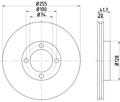 MDC437 MINTEX Тормозной диск