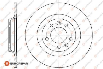 1618861880 EUROREPAR Тормозной диск