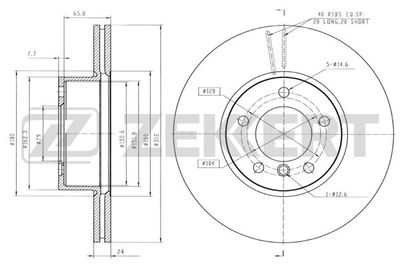 BS5852 ZEKKERT Тормозной диск