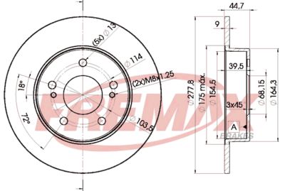 BD5059 FREMAX Тормозной диск