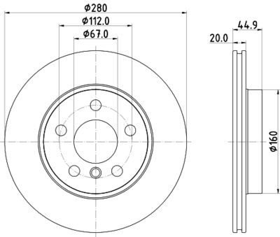 MDC2900C MINTEX Тормозной диск