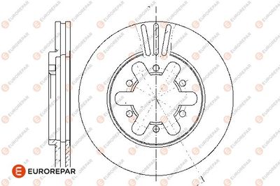 1676011080 EUROREPAR Тормозной диск