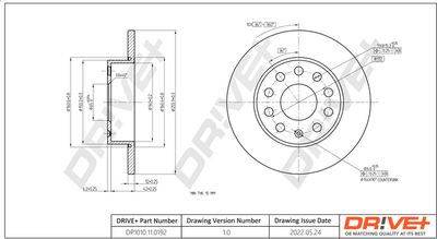 DP1010110192 Dr!ve+ Тормозной диск