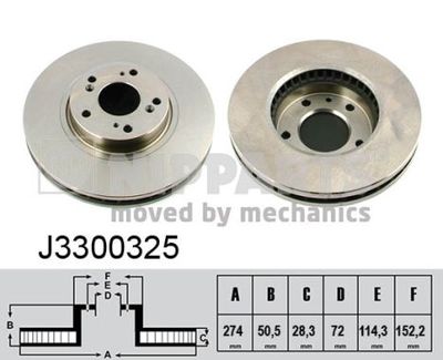 J3300325 NIPPARTS Тормозной диск