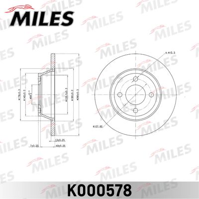 K000578 MILES Тормозной диск