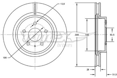 TX7314 TOMEX Brakes Тормозной диск