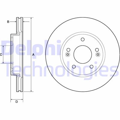 BG4745C DELPHI Тормозной диск