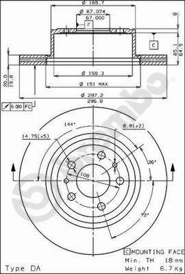 BS7865 BRECO Тормозной диск