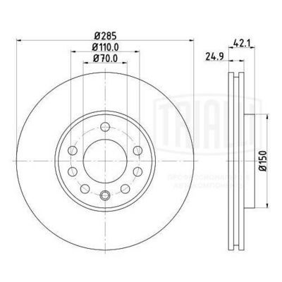 DF210212 TRIALLI Тормозной диск