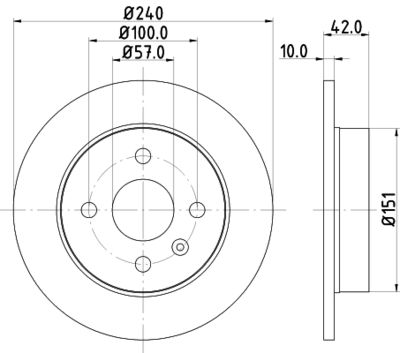 8DD355106091 HELLA PAGID Тормозной диск