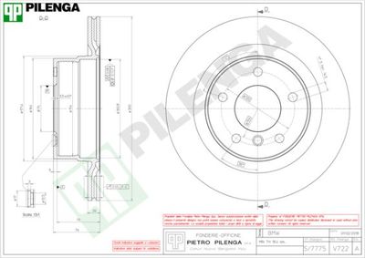 V722 PILENGA Тормозной диск