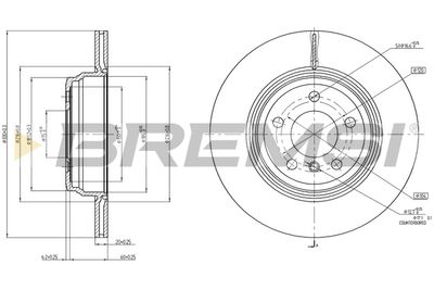 CD8404V BREMSI Тормозной диск