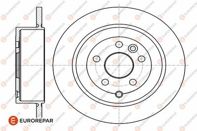 1642768080 EUROREPAR Тормозной диск