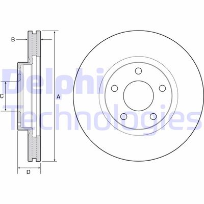 BG4562C DELPHI Тормозной диск