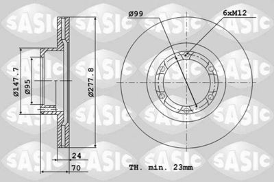 4004258J SASIC Тормозной диск