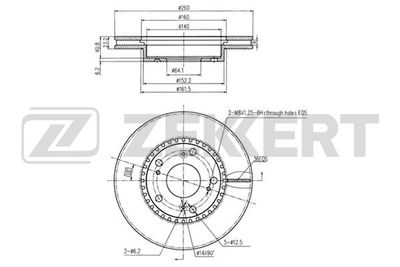 BS5736 ZEKKERT Тормозной диск