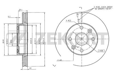 BS5748 ZEKKERT Тормозной диск