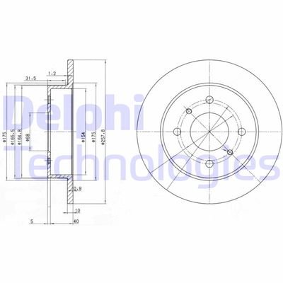 BG2633 DELPHI Тормозной диск