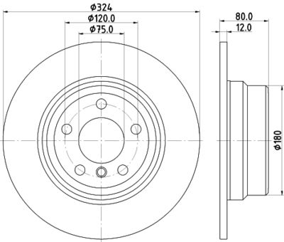 MDC1130 MINTEX Тормозной диск