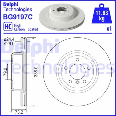 BG9197C DELPHI Тормозной диск