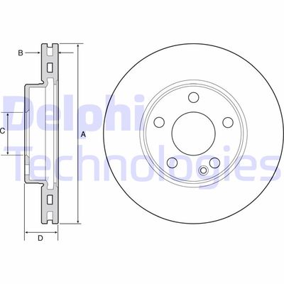 BG4554 DELPHI Тормозной диск