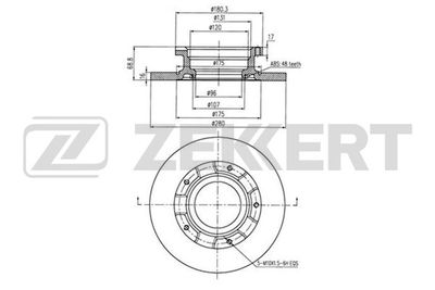 BS5329BZ ZEKKERT Тормозной диск