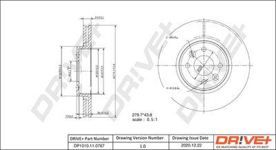 DP1010110767 Dr!ve+ Тормозной диск