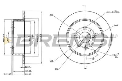 CD7474S BREMSI Тормозной диск