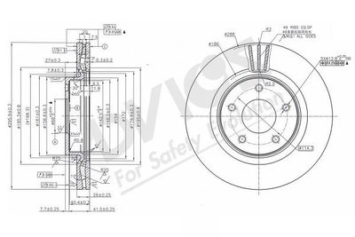 B6F131B ADVICS Тормозной диск