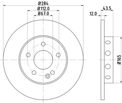 8DD355102951 HELLA PAGID Тормозной диск