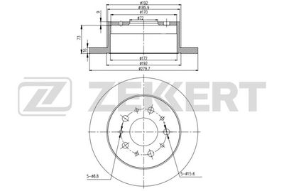 BS6457 ZEKKERT Тормозной диск