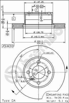 09394610 BREMBO Тормозной диск