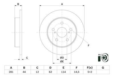 0986479E91 BOSCH Тормозной диск