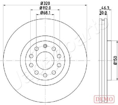 DI0909C JAPANPARTS Тормозной диск