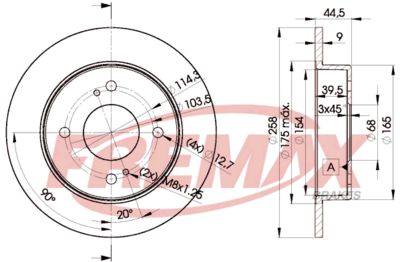 BD4201 FREMAX Тормозной диск