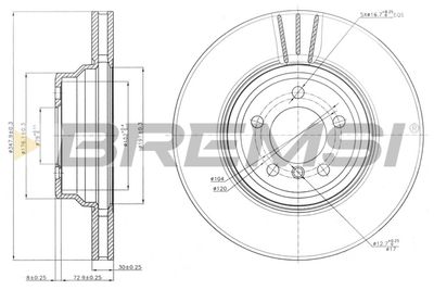 CD7701V BREMSI Тормозной диск