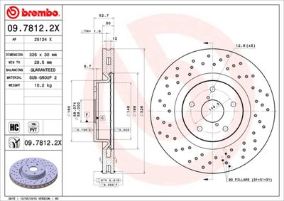 0978122X BREMBO Тормозной диск
