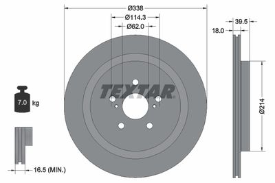 92325205 TEXTAR Тормозной диск