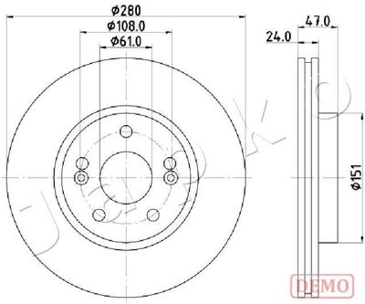 600711C JAPKO Тормозной диск