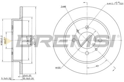 CD6988S BREMSI Тормозной диск