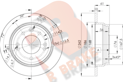 78RBD20581 R BRAKE Тормозной диск