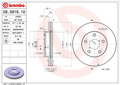 BS8168 BRECO Тормозной диск