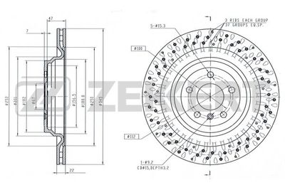 BS6563 ZEKKERT Тормозной диск