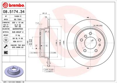 BS7564 BRECO Тормозной диск