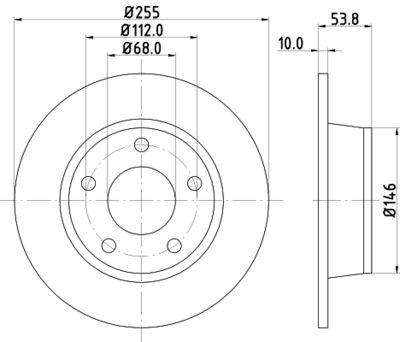 8DD355107351 HELLA PAGID Тормозной диск