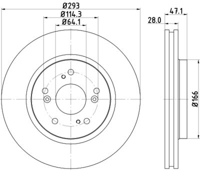 8DD355115941 HELLA PAGID Тормозной диск