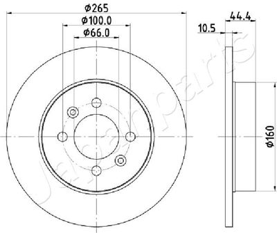 DP0708 JAPANPARTS Тормозной диск